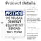 Signmission No Trucks Or Heavy Equipment Beyond OSHA Notice Sign, Aluminum, 12in W x 18in L, 2PK OS-2PACK-NS-A-1218-V-15017 - alternate 4